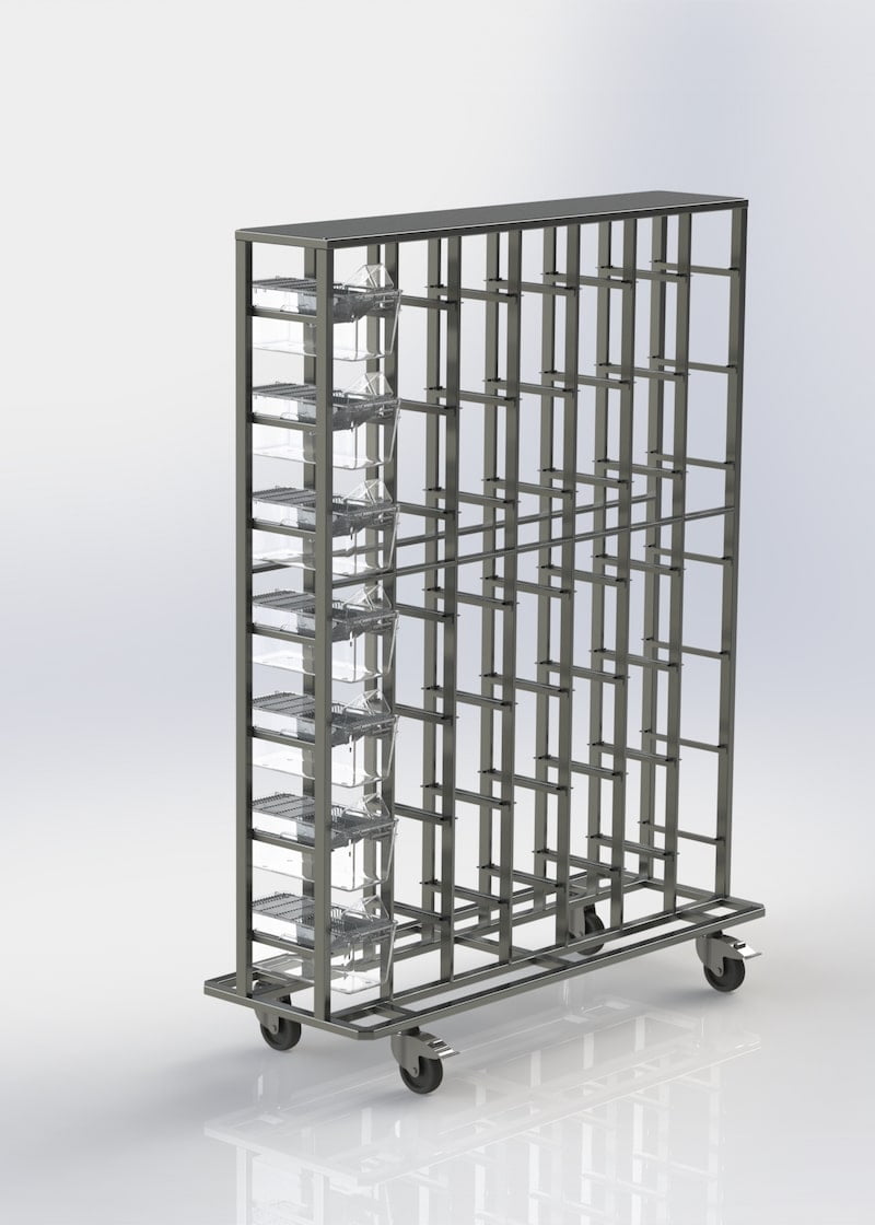 UNO Cage rack Type I long cages 49