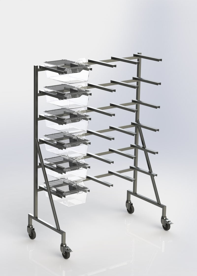 UNO MEZ single sided cage rack Type III or IIIH cages